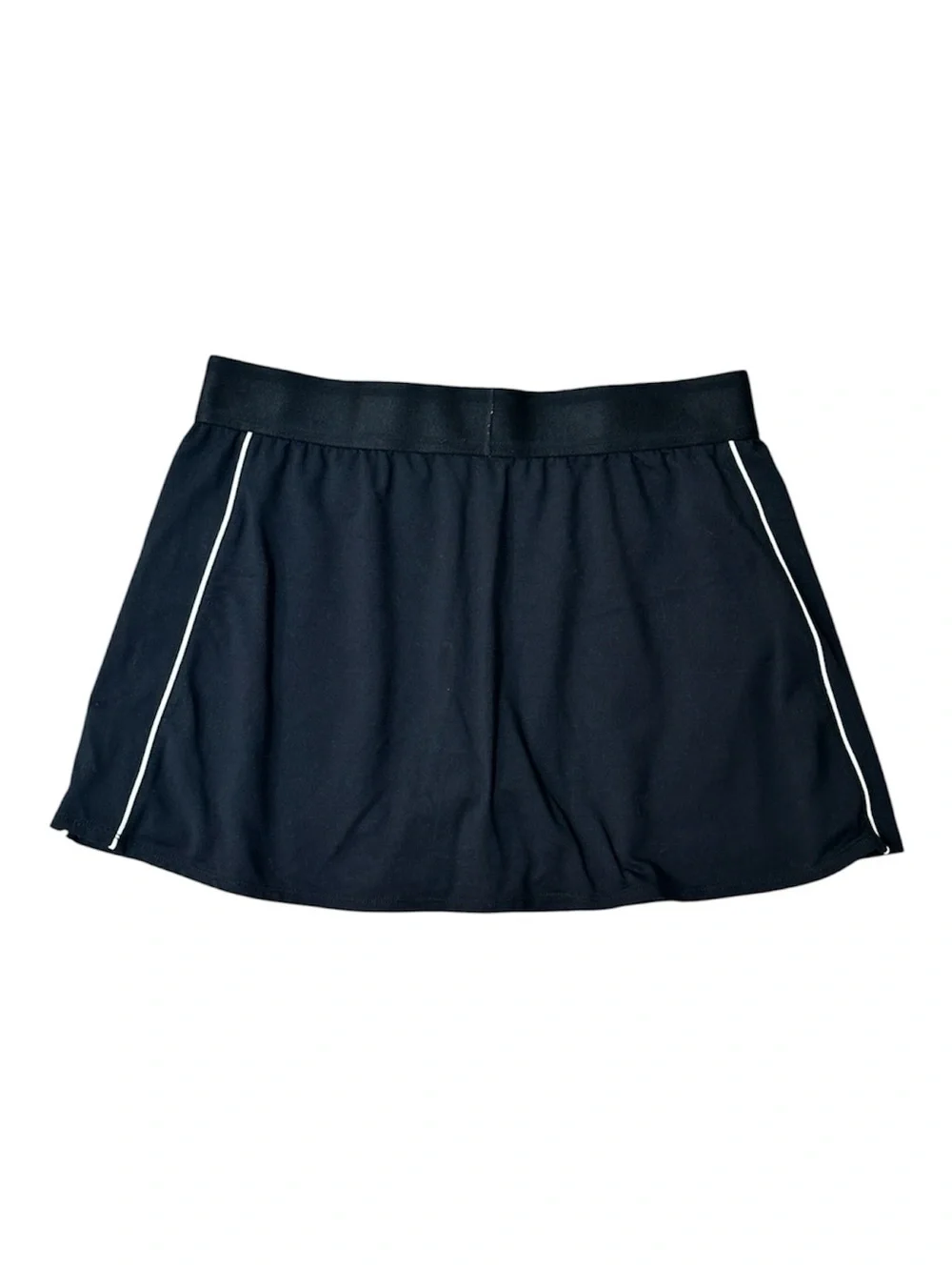Nike Black Skort with White Piping and Swoosh Vintage